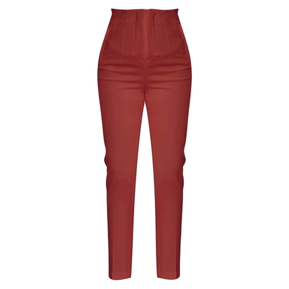 Womens Pants Women's Plus Size High Waisted Stretch Work Casual Business Straight Trouser With Pocket Travel pants