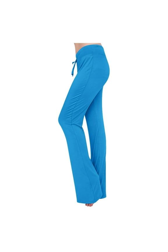 Womens Pants Women's Yoga Wear Drawstring Micro Dance Exercise Yoga Wide Leg Travel pants