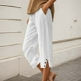 thumbnail image 1 of Womens Pants Womens Casual Pants White Baggy Pants Loose Pants for Women High Waisted Trousers Women's Fall Pants, 1 of 3