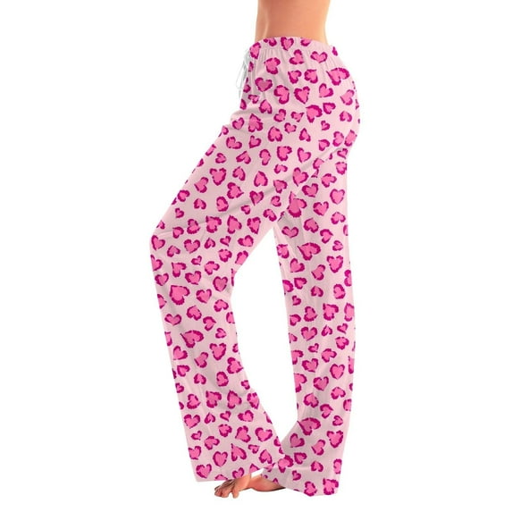 Womens Pants Womens Pajama Pants Fashion Elastic Waist Relaxed Fit Drawstring Sleep Bottoms Pj Pants for Women Casual Pants Women