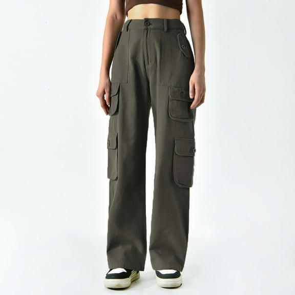 Womens Parachute Pants Baggy Cargo Pants Drawstring Low Waisted Parachute Pants With Pockets Women Line Pants Casual Pants for Women with Pockets Petite Casual Loose Pants for Women Elastic Waist