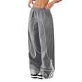 thumbnail image 1 of Womens Parachute Pants Y2K Wide Leg Cargo Sweatpants Waist Jogger Pants with Pockets Gray L, 1 of 9