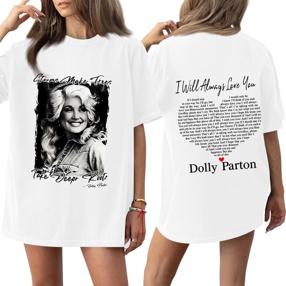 Womens Parton Country Music T-shirt Unisex Graphic Dolly T-shirts Short Sleeve Round Neck Tee for Vintage Country Music Tribute,(XL)
