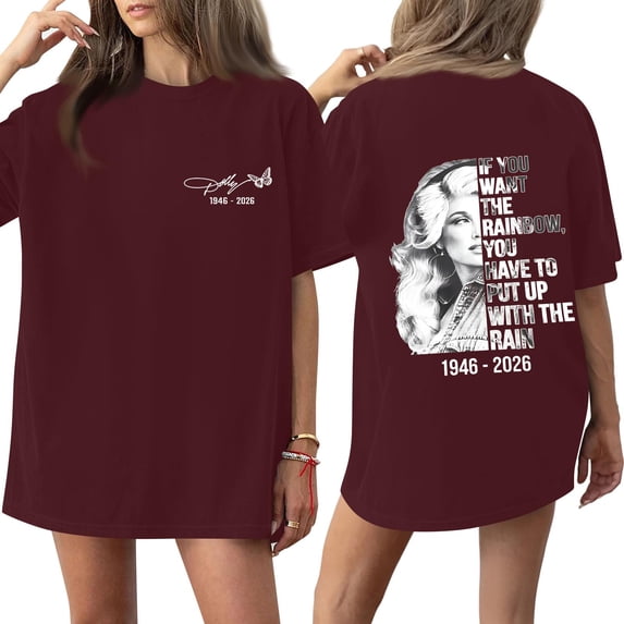 Womens Parton Memorial Tee Unisex Graphic Dolly T-shirts Short Sleeve Crew Neck Tops for Fans Memorial Gift Apparel,(M)