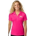thumbnail image 1 of Womens Pastel Bowling Arch Moisture-Wicking Polo Shirt, 2XL Pink Raspberry, 1 of 5