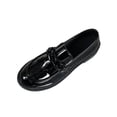 thumbnail image 1 of Womens Patent Faux Leather Chain Loafers Low Heel Slip On Comfort Casual Dress Shoes Black,Size 5.5, 1 of 9