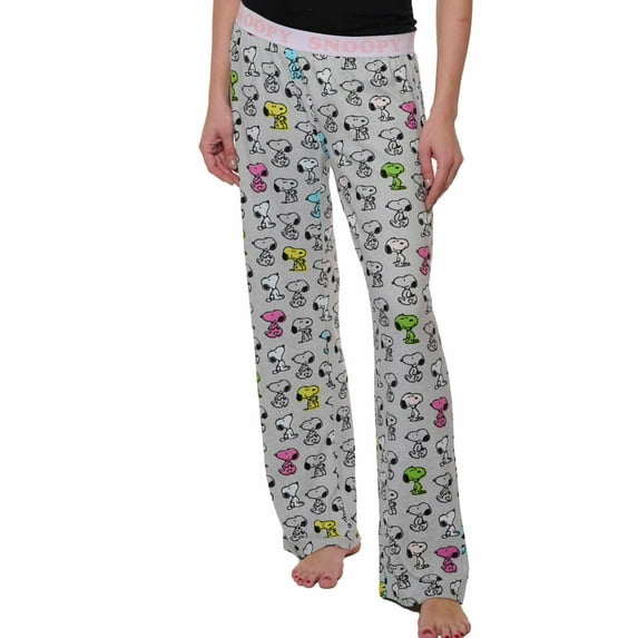 Womens Peanuts Snoopy Sleep Pants Loungewear Pajama Pants Ultra Soft Elastic