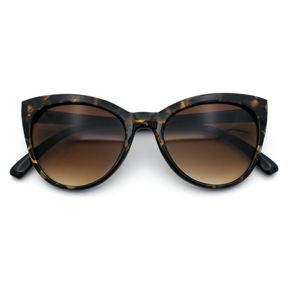 SA106 Womens Pearl Color Cat Eye Sunglasses Tortoise - Brown
