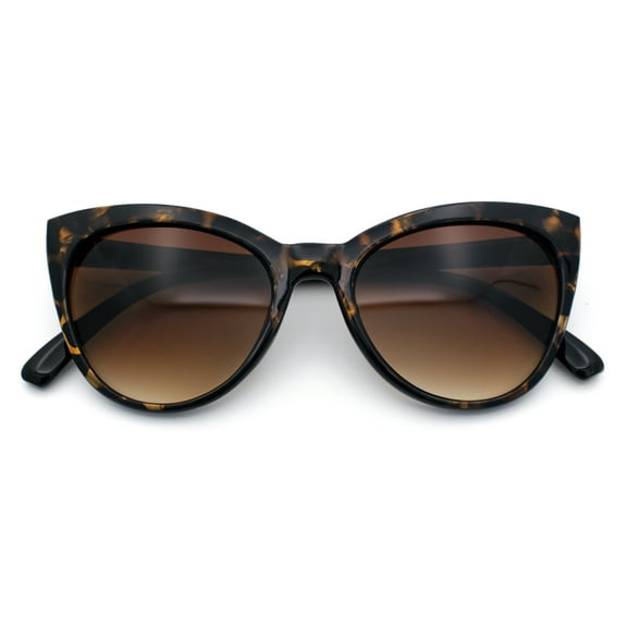 SA106 Womens Pearl Color Cat Eye Sunglasses Tortoise - Brown