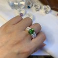 thumbnail image 1 of Womens Pearl Rhinestone Ring Adjustable Geometric Inlaid, 1 of 2
