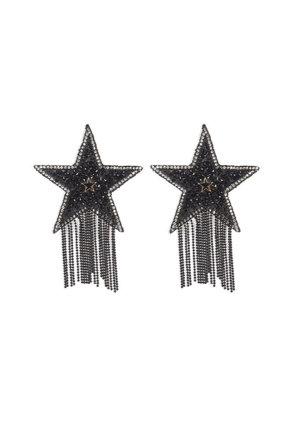 Womens Pentagrams Tassels Nipple Covers Adhesive Pasties Rave Breast Petals