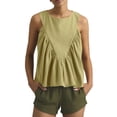 thumbnail image 1 of Womens Peplum Babydoll Tank Tops Summer Sleeveless Loose T Shirts Casual Shirred Flowy Tops, 1 of 6