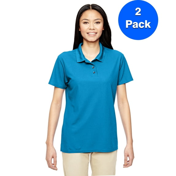 Womens Performance 5.6 oz. Double Piqué Polo 2 Pack