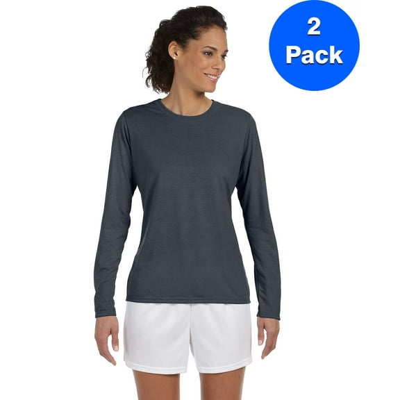 Womens Performance Long-Sleeve T-Shirt 2 Pack