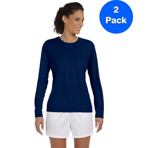 Womens Performance Long-Sleeve T-Shirt 2 Pack