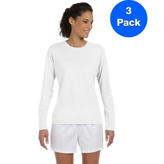 Womens Performance Long-Sleeve T-Shirt 3 Pack