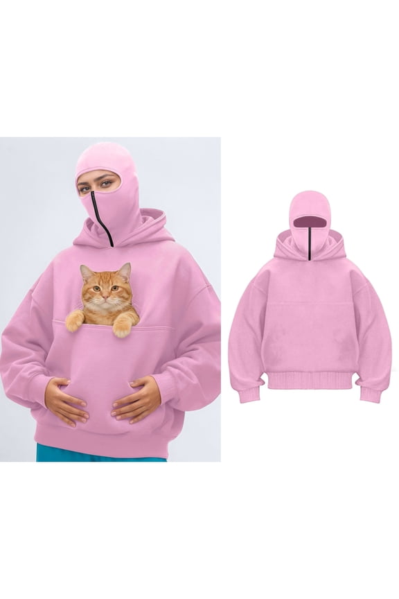 Womens Pet Dog Pouch Hoodies Dog Carrier Hoodie For Small Dogs Casual Long Sleeve Oversized Pocket Pet Hoodie Fall Winter Clothes