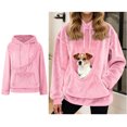 thumbnail image 1 of Womens Pet Pouch Hoodie Oversized Pet Carrier Animal Holder Hoodie Creative Long Sleeve Oversized Pocket Dog Hoodie Warm Fall Winter Clothes, 1 of 4