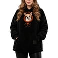 thumbnail image 1 of Womens Pet Pouch Hoodie Small Pet Carrier Sweatshirt Adjustable Hem with Zipper Pouch Long Sleeve Cute Graphic Hooded Fleece Pullover Fall Winter Tops for Women Loose Fit Casual, 1 of 4