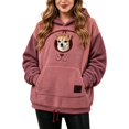 thumbnail image 1 of Womens Pet Pouch Hoodie Small Pet Carrier Sweatshirt Fall Winter Tops for Women Adjustable Hem Loose Fit Casual Long Sleeve Cute Graphic Hooded Fleece Pullover with Zipper Pouch, 1 of 4