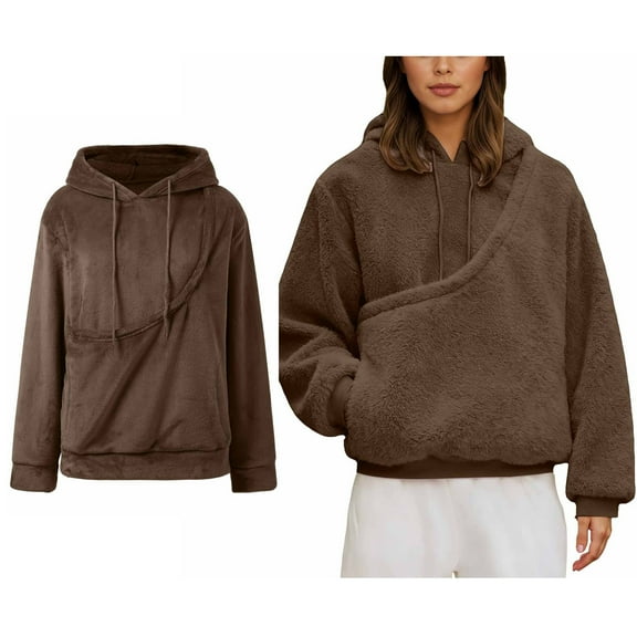 Womens Pet Pouch Hoodie Women Oversized Pet Carrier Animal Holder Hoodie Casual Long Sleeve Oversized Pocket Pet Pocket Holder Top Warm Fall Winter Clothes