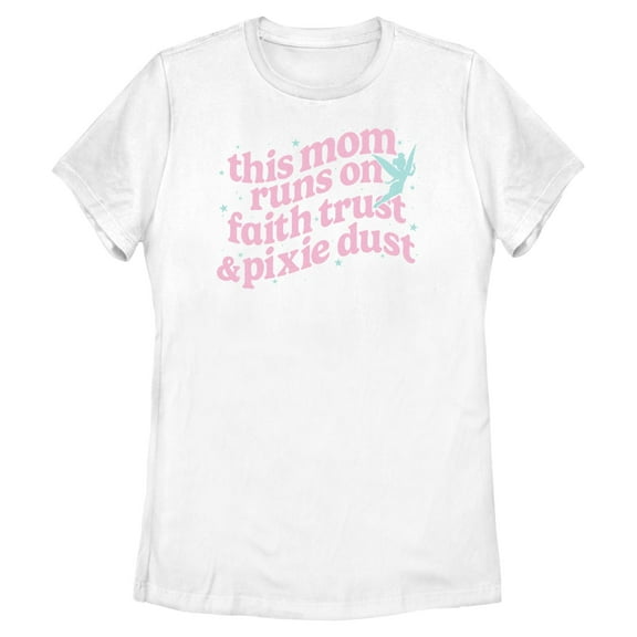 Womens Peter Pan This Mom Runs On Faith Trust T Shirt