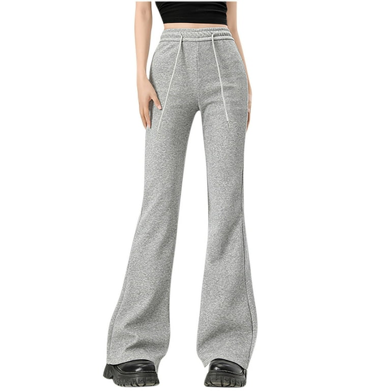 Womens Petite Joggers Clearance Straight Leg Pants Lounge Pants Sweatpants Flare Workout Sweatpants Women Wide Leg Sweatpants Women Women s Solid Color Women s Suit Pants Bottoms Pants Long Pants Walm...