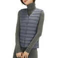 thumbnail image 1 of Womens Petite Short Down Vest Light Packable Round Collar V Neck Vest, 1 of 6