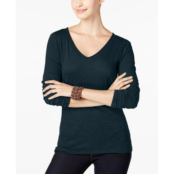 Womens Petite Slub Top Deep Twilight PXS