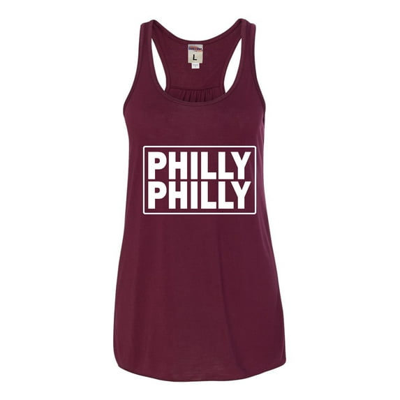 Womens Philly Philly Flowy Racerback Tank Top T-Shirt