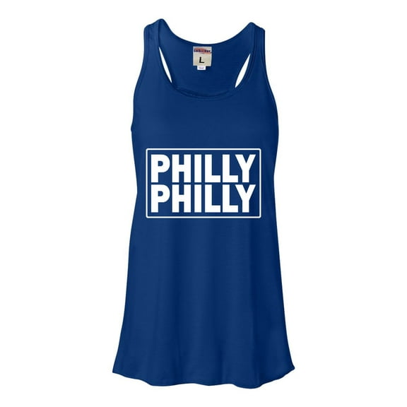 Womens Philly Philly Flowy Racerback Tank Top T-Shirt