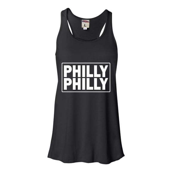 Womens Philly Philly Flowy Racerback Tank Top T-Shirt