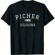 Womens Picher Oklahoma Ok Vintage T-Shirt Black Small