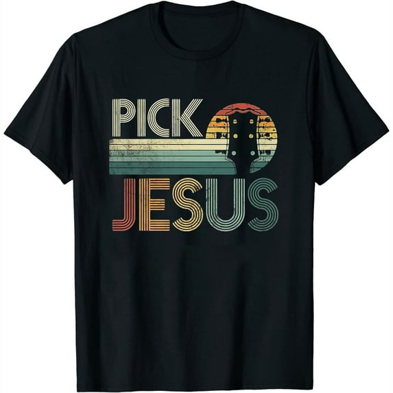 Womens Pick Jesus Religious Musician Idea Guitar Worship Sweatshirt Black X-Large