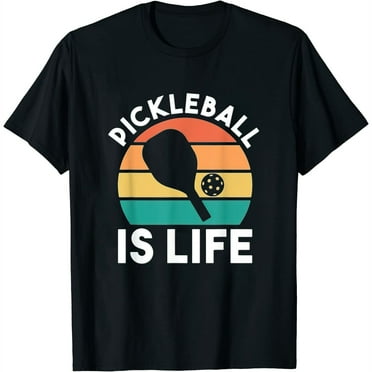 Womens Pickleball Is Life T-Shirt Black Small