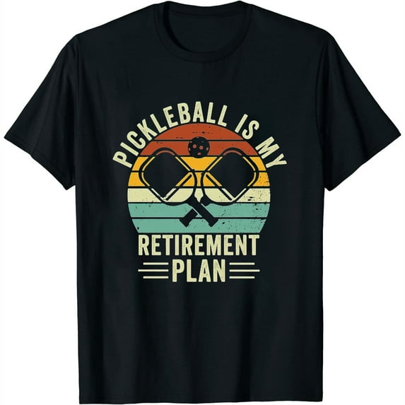 Womens Pickleball Is My Retirement Plan Funny Retirement Pickleball Long Sleeve T-Shirt White 3X-Large