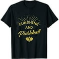thumbnail image 1 of Womens Pickleball Sunshine Ball And Paddle T-Shirt Black 2X-Large, 1 of 5