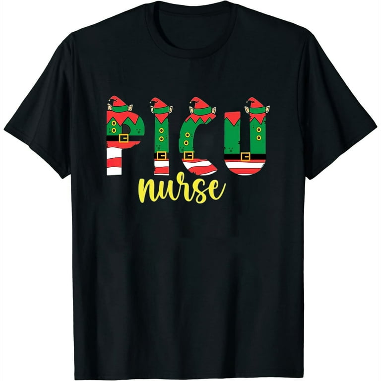 Pediatric Nurse Nurse Christmas T Shirts NICU Christmas Lights T