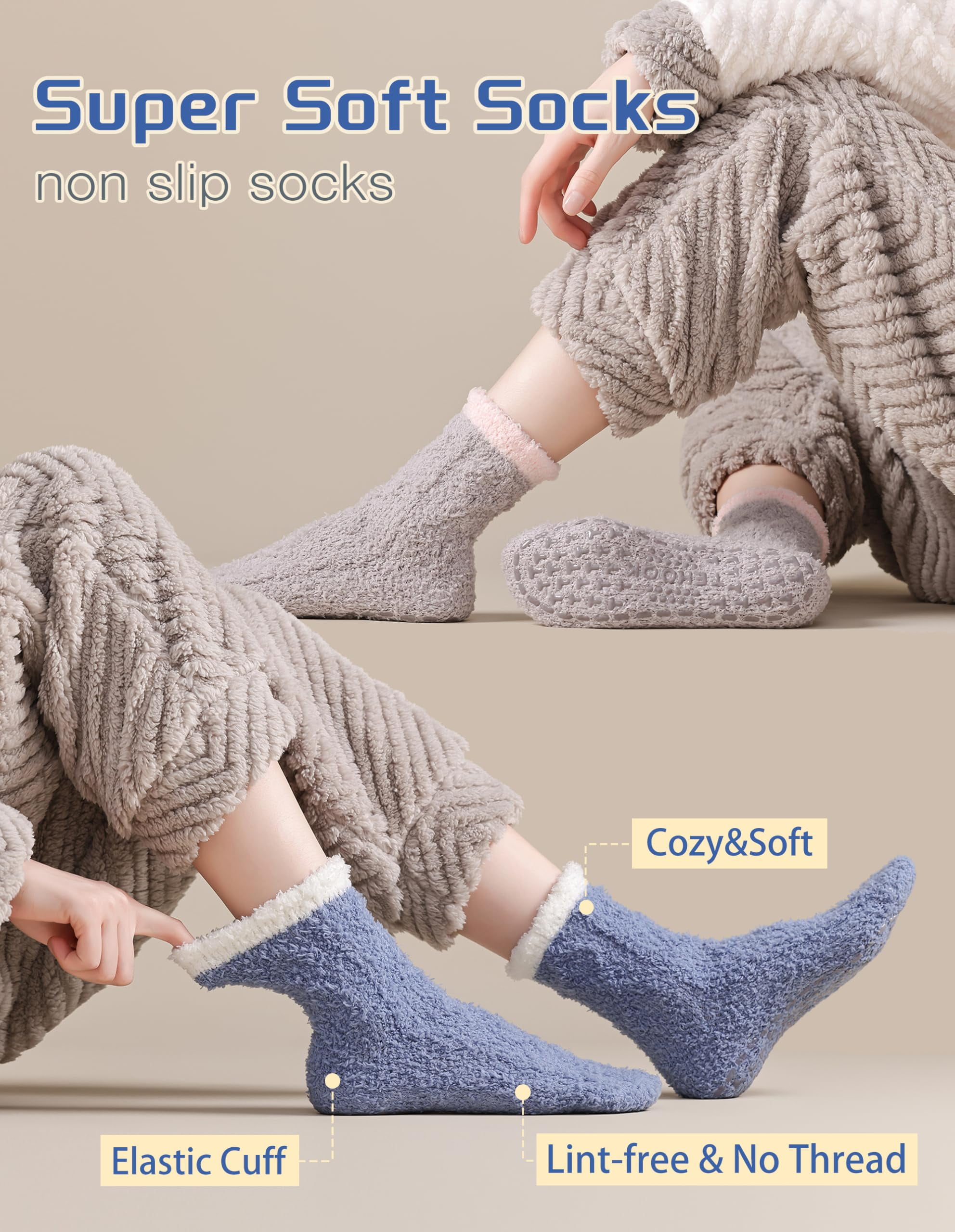 Pilates Equipment 3-Pair Non-Slip Pilates Socks - Grippy Yoga Socks For Women Grip Socks