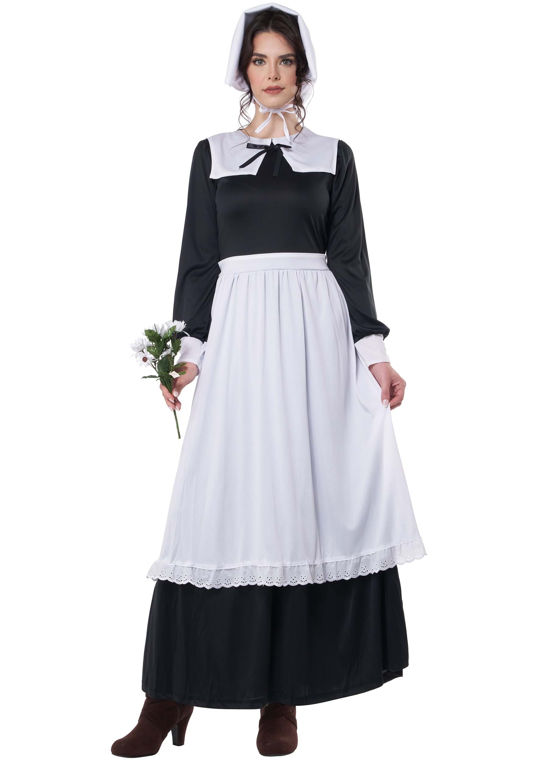 Underwraps Womens Pilgrim Dress Costume - Size Small