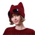 thumbnail image 1 of Womens Pilot Aviator Cap with Cat Ears and Goggles, Warm Animal Ears Knit Cap,One Size, 1 of 4