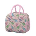 thumbnail image 1 of Womens Pink Cartoon Dinosaurs Leaves Pattern Lunch Box for Work,Insulated Lunch Bag for Women,Loncheras Para Mujer,Leakproof Adult Lunch Bag for Work,Beach,Travel,Picnic,Camping, 1 of 7
