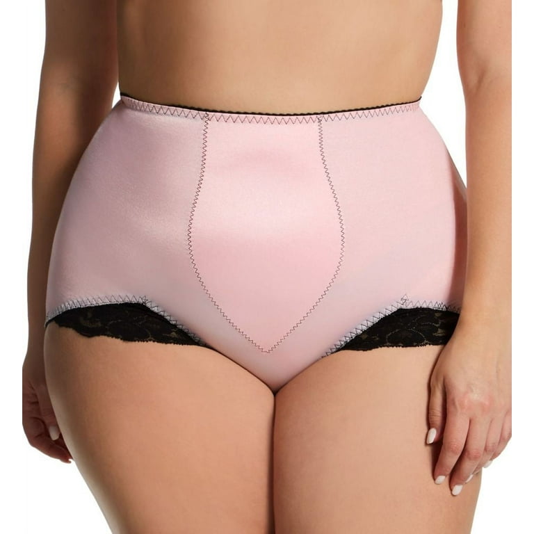 Womens Pink Nylon/Spandex Shapewear Panty Brief Light Shaping (4X