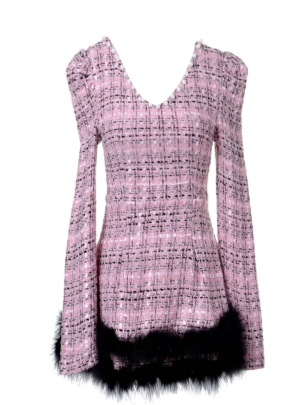 Pink Fur Dress