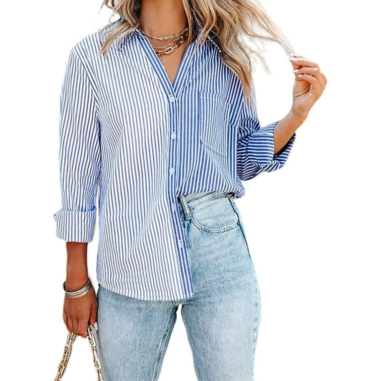 Casual Stripe Leopard Patchwork Contrast O Neck Tops Casual Stripe Leopard Patchwork Contrast O Neck Tops