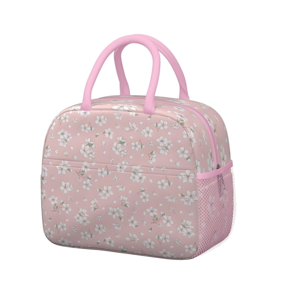 Womens Pioneer Flower Floral Print Pattern Lunch Box for Work,Insulated Lunch Bag for Women,Loncheras Para Mujer,Leakproof Adult Lunch Bag for Work,Beach,Travel,Picnic,Camping