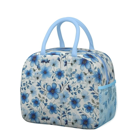 Womens Pioneer Flower Floral Print Pattern Lunch Box for Work,Insulated Lunch Bag for Women,Loncheras Para Mujer,Leakproof Adult Lunch Bag for Work,Beach,Travel,Picnic,Camping