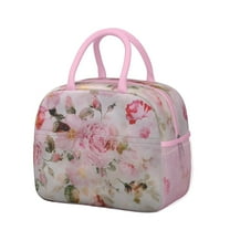 Womens Pioneer Flower Floral Print Pattern Lunch Box for Work,Insulated Lunch Bag for Women,Loncheras Para Mujer,Leakproof Adult Lunch Bag for Work,Beach,Travel,Picnic,Camping