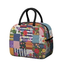 Womens Pioneer Flower Floral Print Pattern Lunch Box for Work,Insulated Lunch Bag for Women,Loncheras Para Mujer,Leakproof Adult Lunch Bag for Work,Beach,Travel,Picnic,Camping
