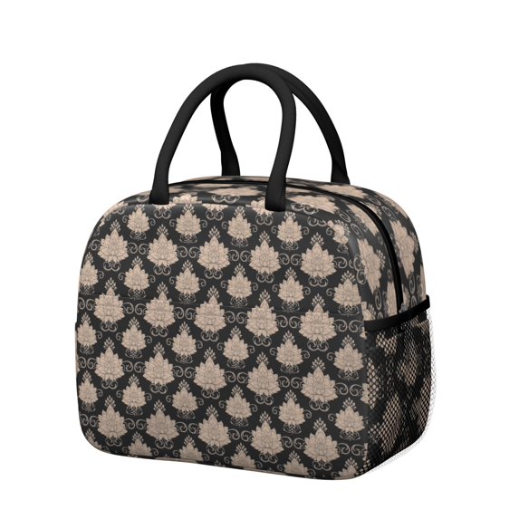 Womens Pioneer Flower Floral Print Pattern Lunch Box for Work,Insulated Lunch Bag for Women,Loncheras Para Mujer,Leakproof Adult Lunch Bag for Work,Beach,Travel,Picnic,Camping